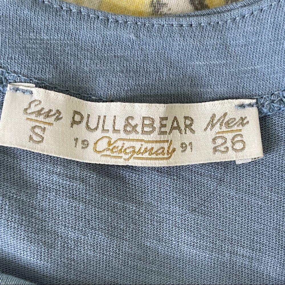 Pull & Bear Light Blue Tank Top with Ivory Embroidery - Small - Picture 2 of 6